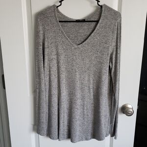 Pink Clover Heather Gray Long Sleeve Top